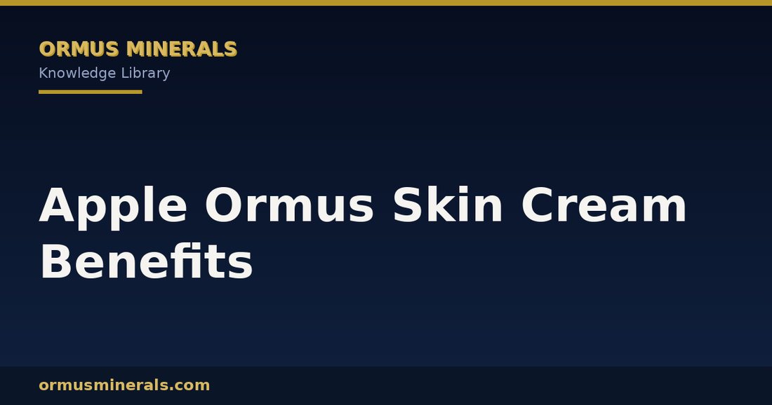 Apple Ormus Skin Cream Benefits header graphic