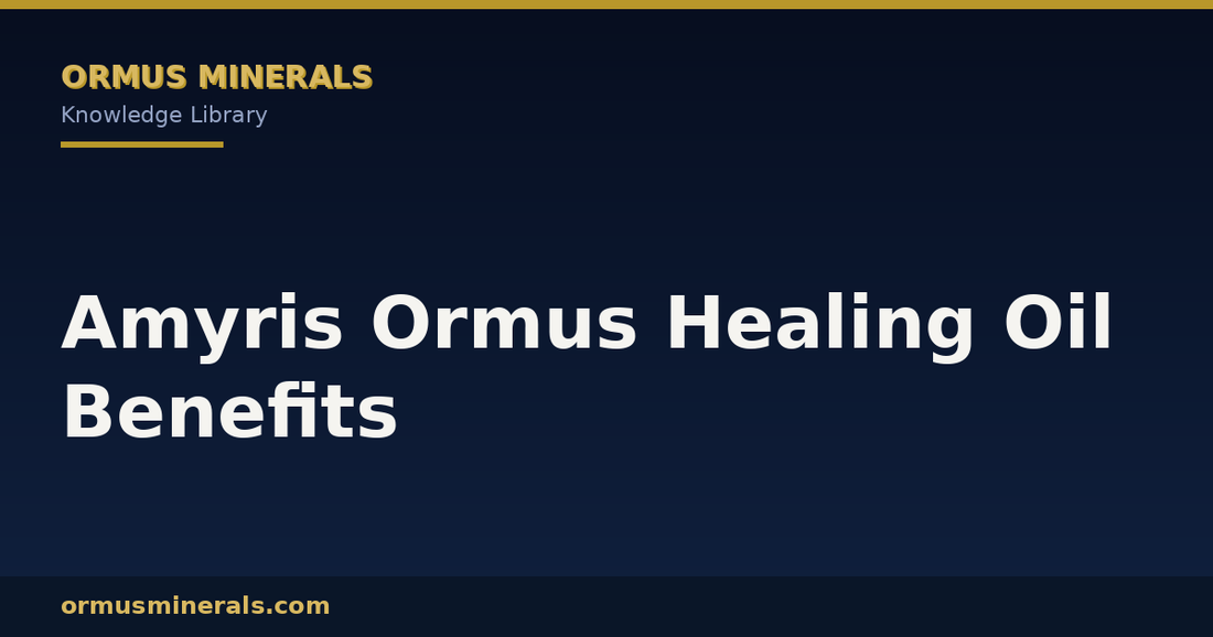 Amyris Ormus Healing Oil Benefits header graphic