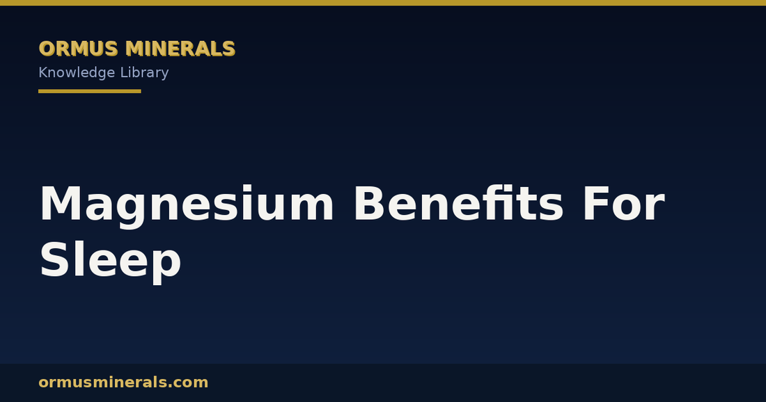 Magnesium Benefits For Sleep header graphic