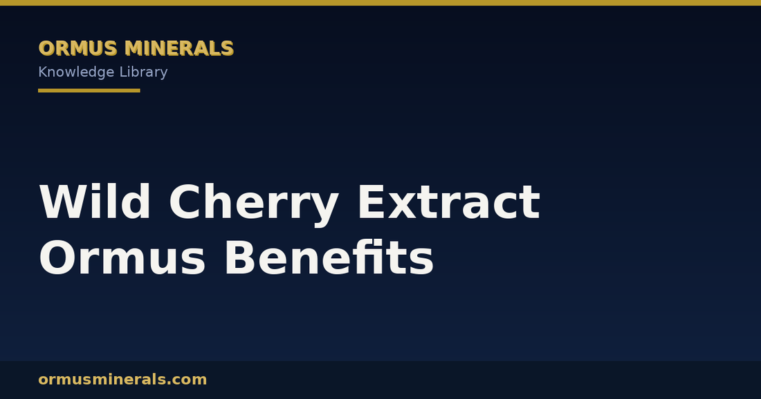 Wild Cherry Extract Ormus Benefits header graphic