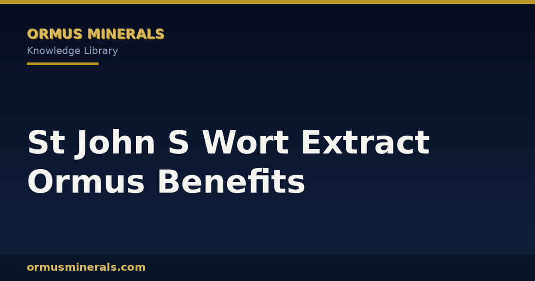 St John S Wort Extract Ormus Benefits header graphic