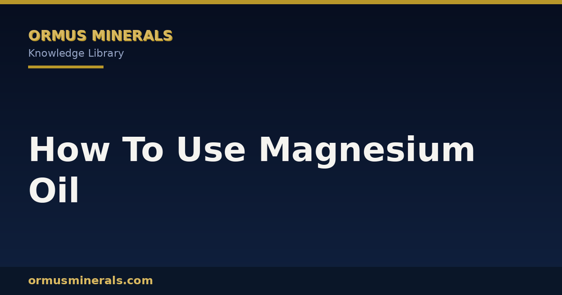 How To Use Magnesium Oil header graphic