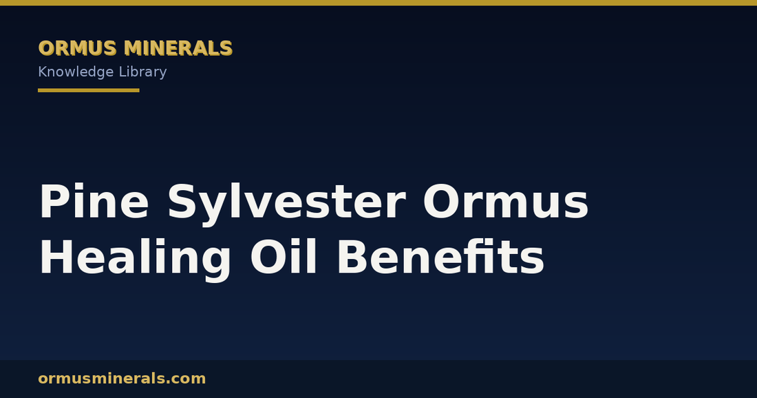 Pine Sylvester Ormus Healing Oil Benefits header graphic