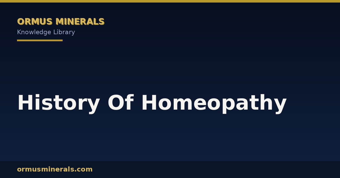 History Of Homeopathy header graphic