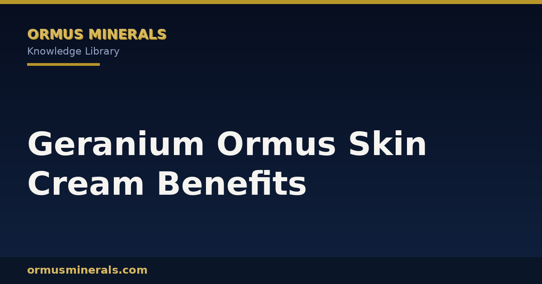 Geranium Ormus Skin Cream Benefits header graphic