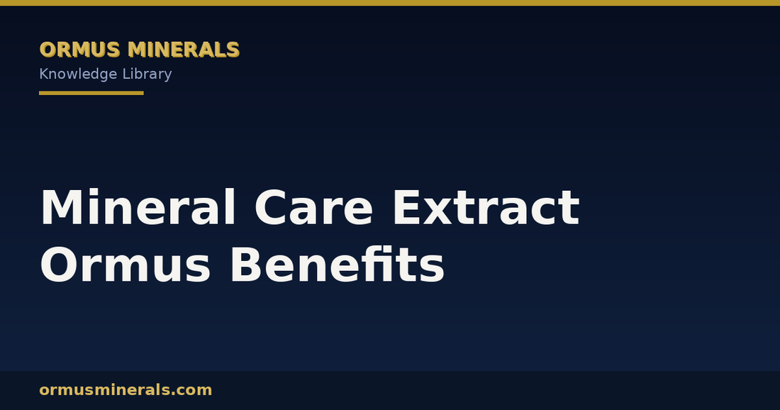 Mineral Care Extract Ormus Benefits header graphic