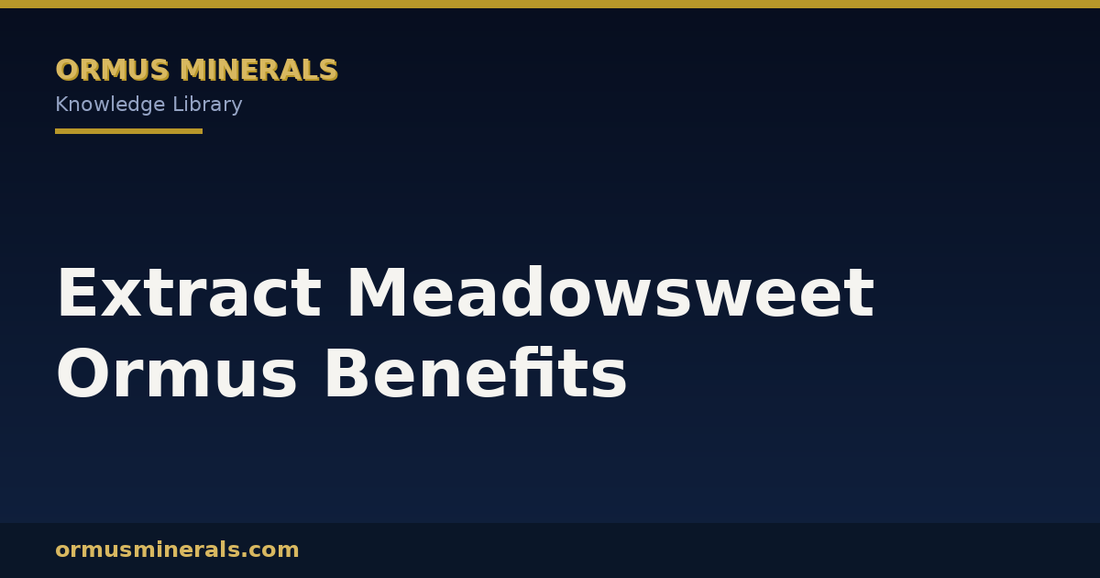 Extract Meadowsweet Ormus Benefits header graphic
