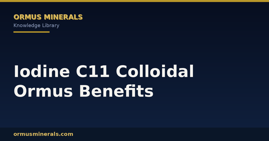 Iodine C11 Colloidal Ormus Benefits header graphic