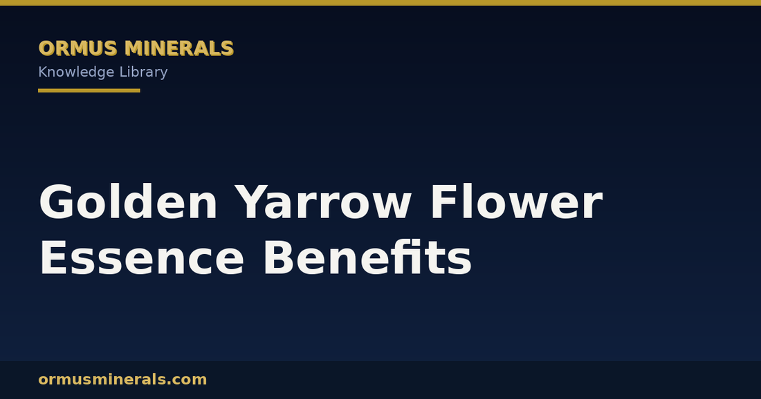 Golden Yarrow Flower Essence Benefits header graphic