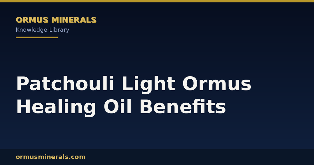 Patchouli Light Ormus Healing Oil Benefits header graphic