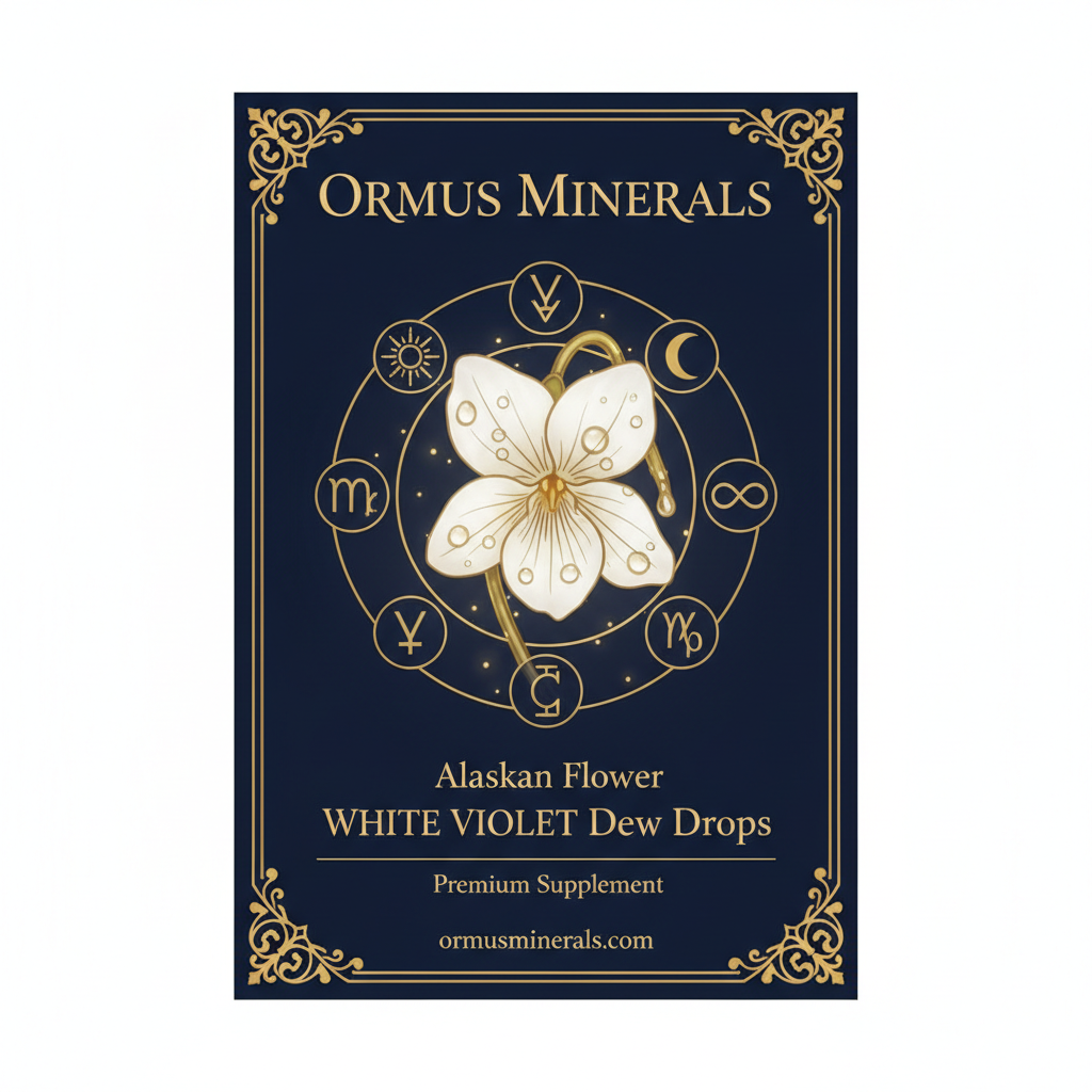 Ormus Minerals Alaskan Flower WHITE VIOLET Dew Drops 8oz Extra Strength 3x