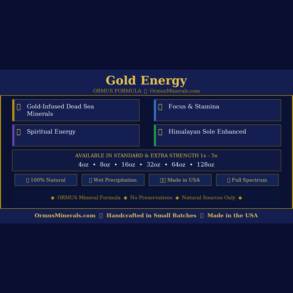 Gold Energy Ormus 4oz Standard