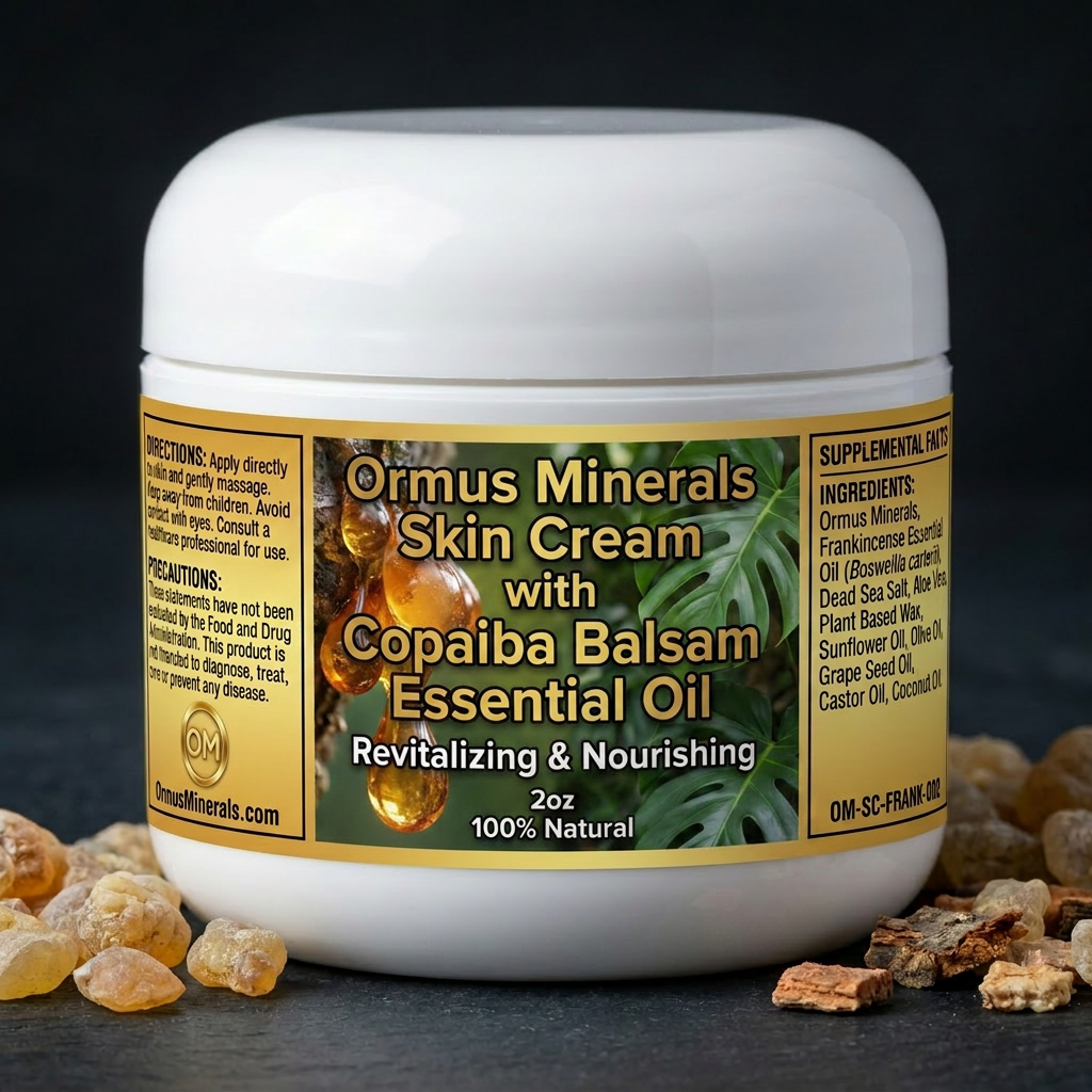 Ormus Minerals Skin Cream with Copaiba Balsam Essential Oil