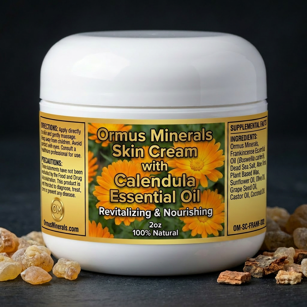 Ormus Minerals Skin Cream with Calendula (Marigold) Essential Oil