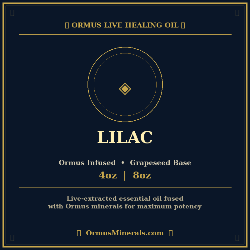 Ormus Live Healing Oil with Lilac