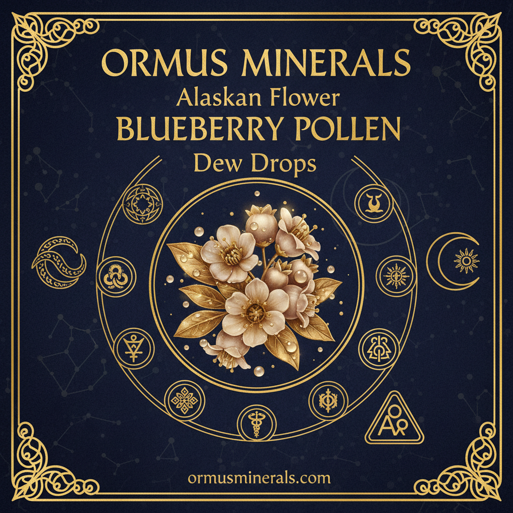 Ormus Minerals Alaskan Flower BLUEBERRY POLLEN Dew Drops 4oz Extra Strength 1x