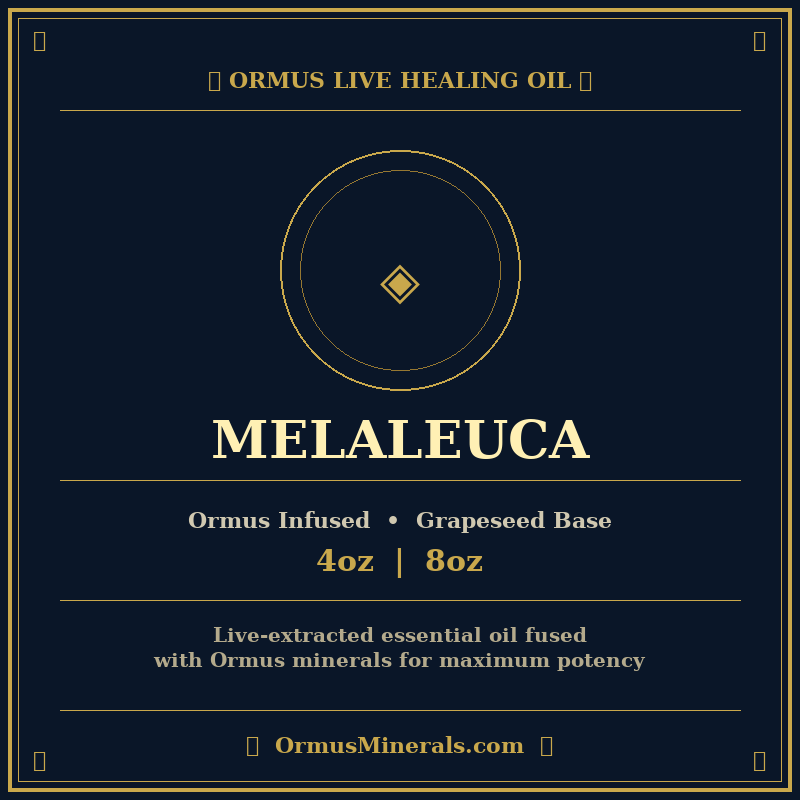 Ormus Live Healing Oil with Melaleuca