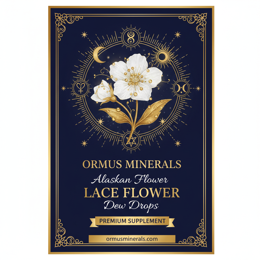 Ormus Minerals Alaskan Flower LACE FLOWER Dew Drops 8oz Extra Strength 5x