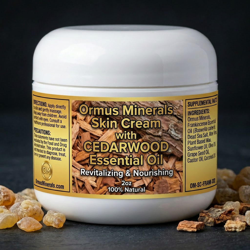 Ormus Minerals Skin Cream with Cedarwood Essential Oil