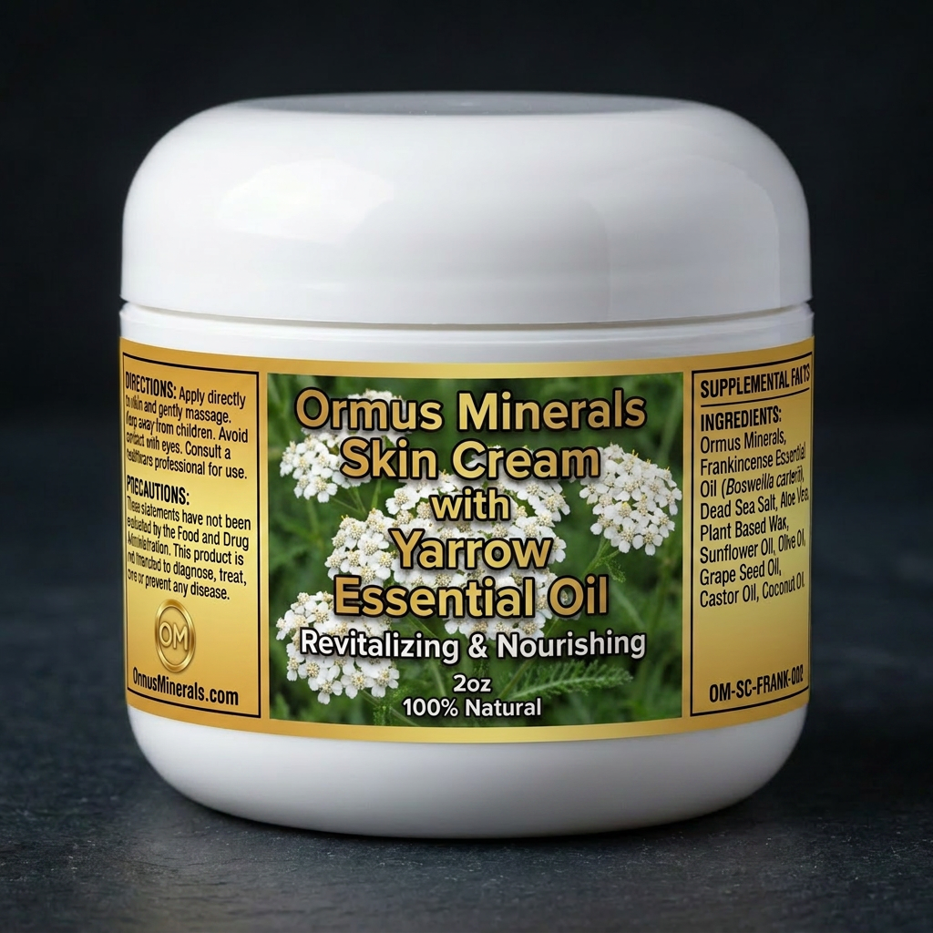 Ormus Minerals Skin Cream with Yarrow Essential Oil