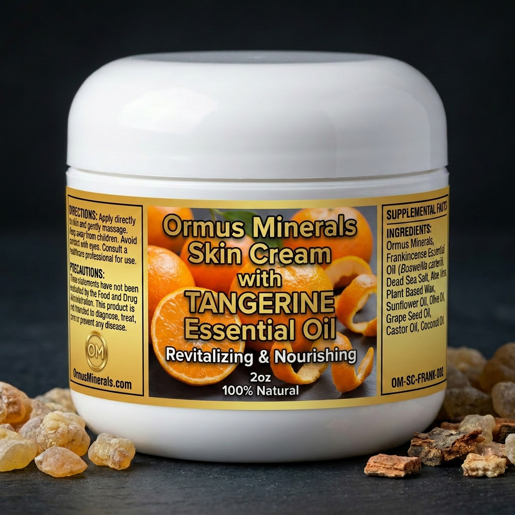 Ormus Minerals Skin Cream with Tangerine Essential Oil