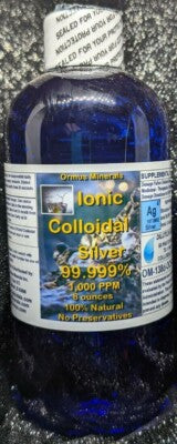COLLOIDAL SILVER 1000 PPM 8 OZ.- IMMUNE SUPPORT WITH DROPPER