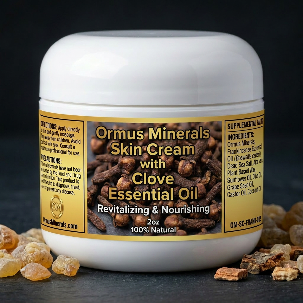 Ormus Minerals Skin Cream with Clove Essential Oil
