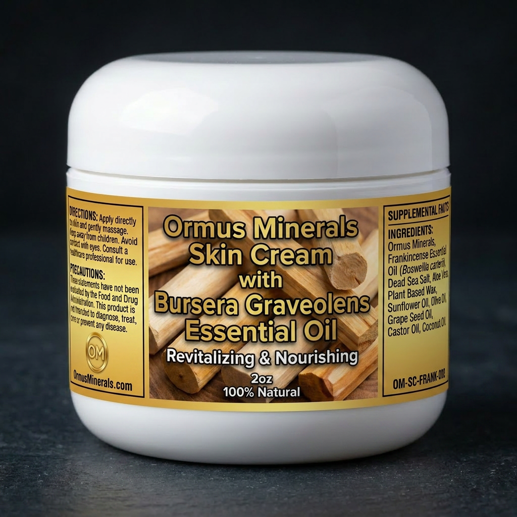 Ormus Minerals Skin Cream with Bursera Graveolens Essential Oil