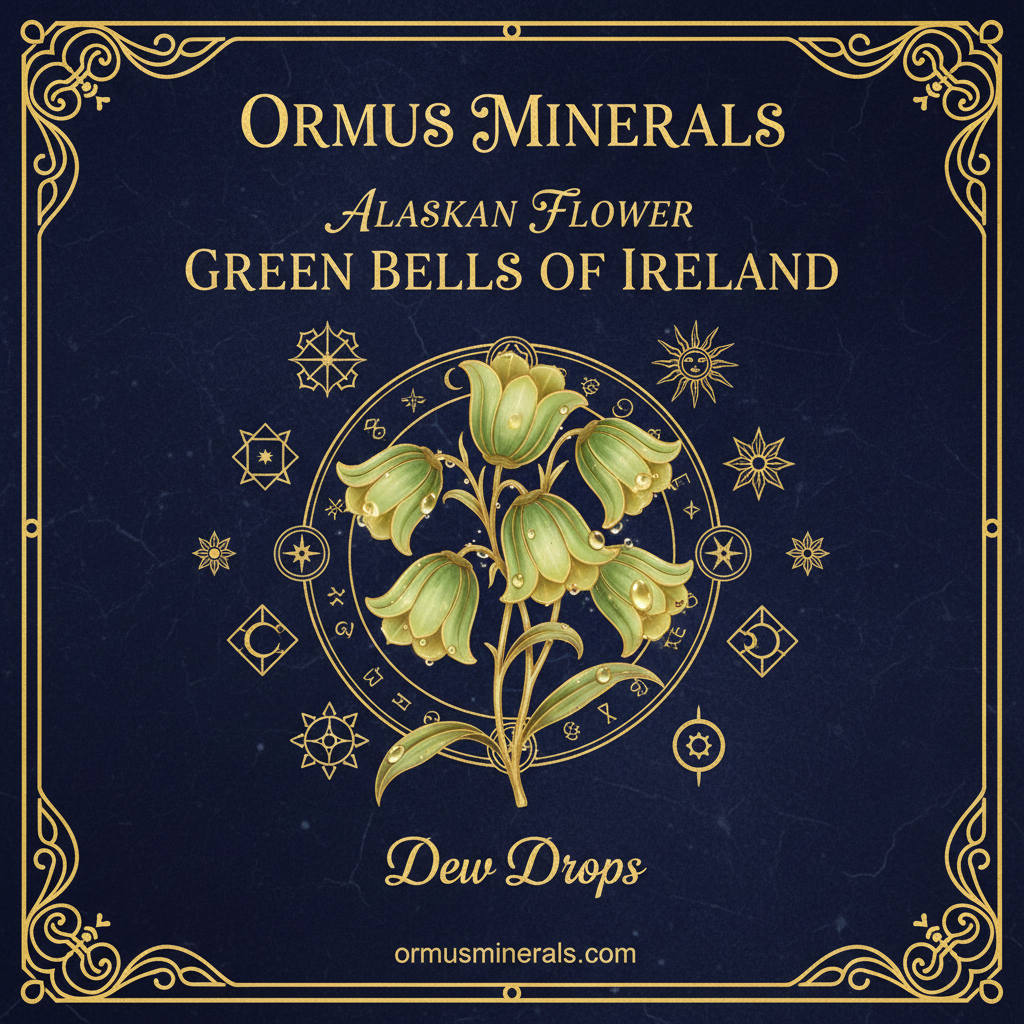 Ormus Minerals Alaskan Flower GREEN BELLS OF IRELAND Dew Drops 4oz Extra Strength 1x