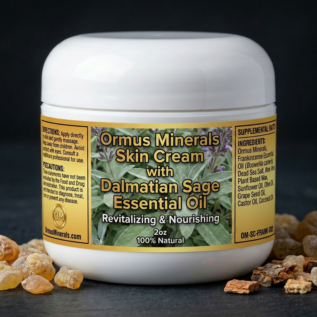 Ormus Minerals Skin Cream with Dalmatian Sage Essential Oil