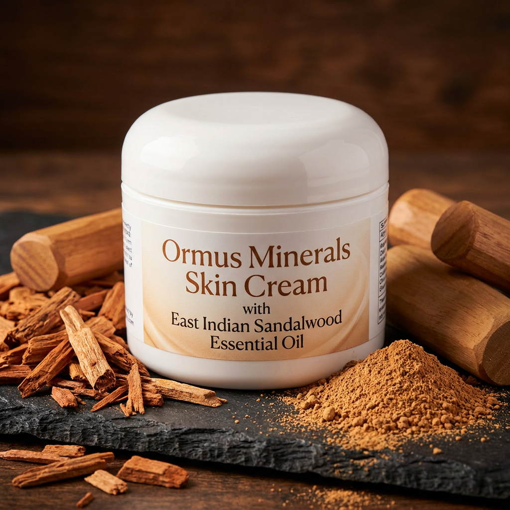 Ormus Minerals Skin Cream with East Indian Sandalwood Essential Oil