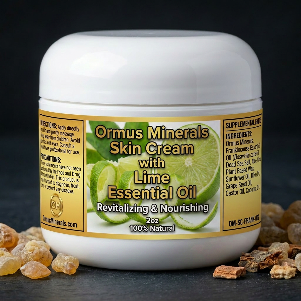 Ormus Minerals Skin Cream with Lime Essential Oil