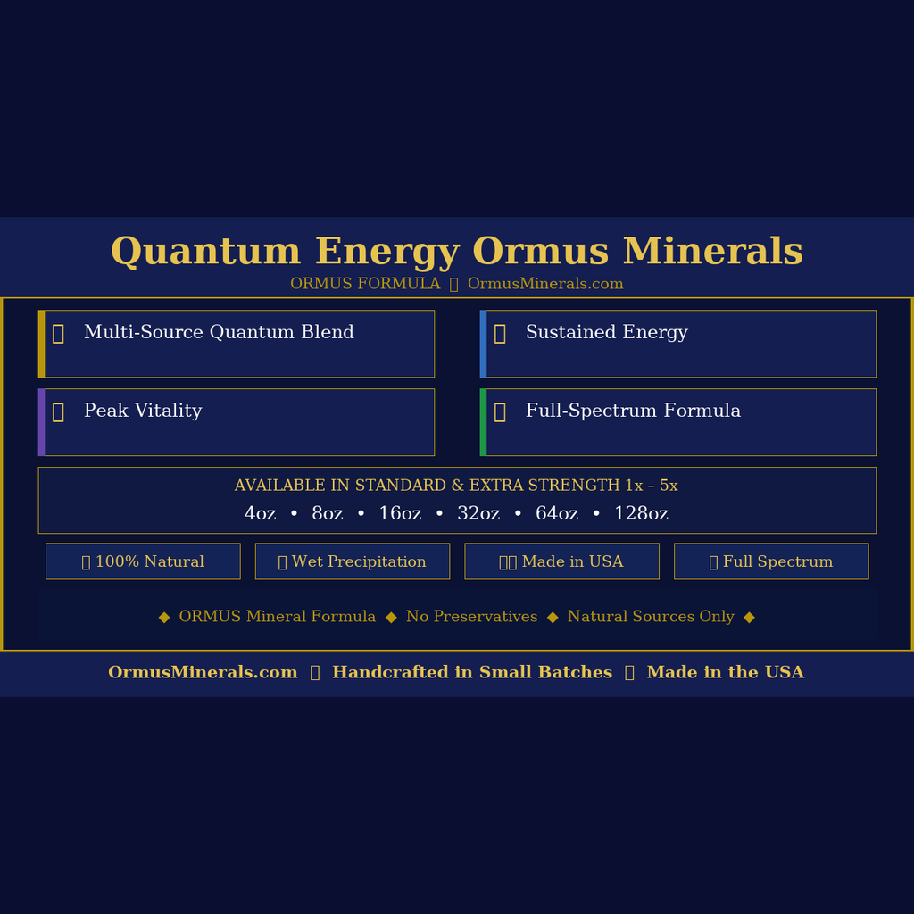 Quantum Energy Ormus Minerals Ormus 64oz 3x Extra Strength