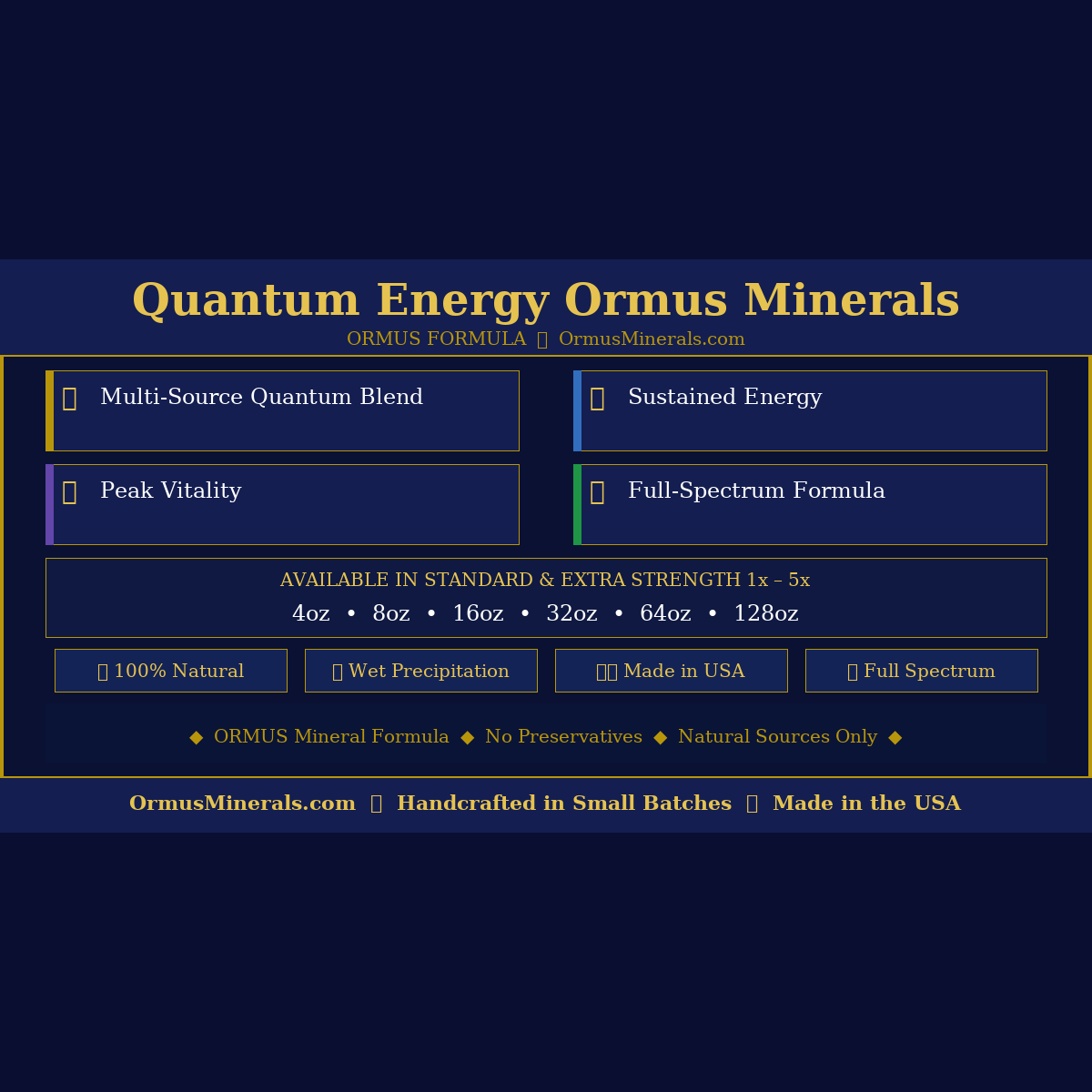 Quantum Energy Ormus Minerals Ormus 8oz 3x Extra Strength