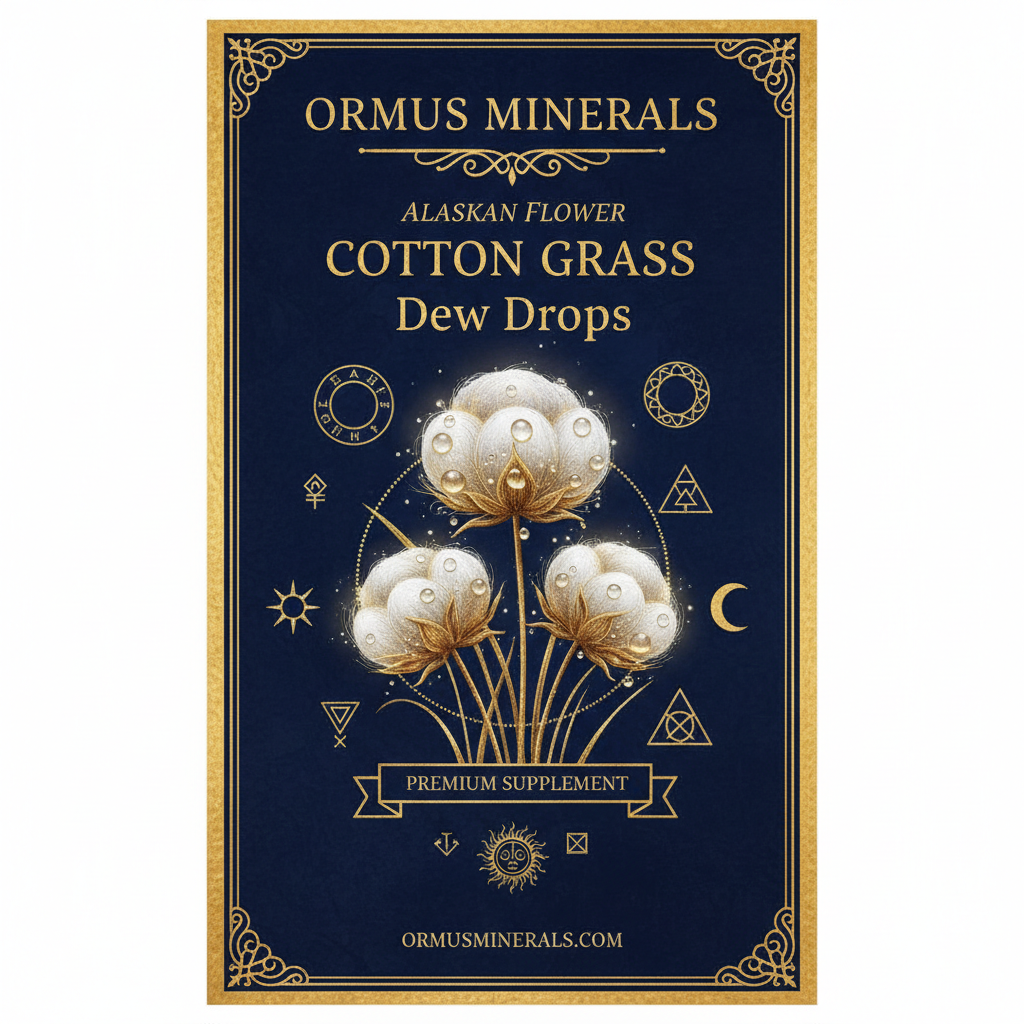 Ormus Minerals Alaskan Flower COTTON GRASS Dew Drops 8oz