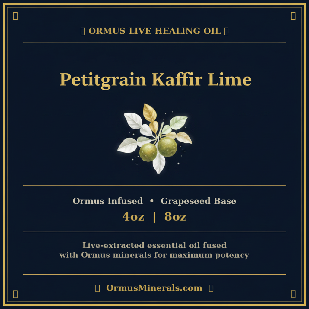 Ormus Live Healing Oil with Petitgrain, Kaffir Lime (Makrut Lime Petitgrain / Combava Petitgrain)
