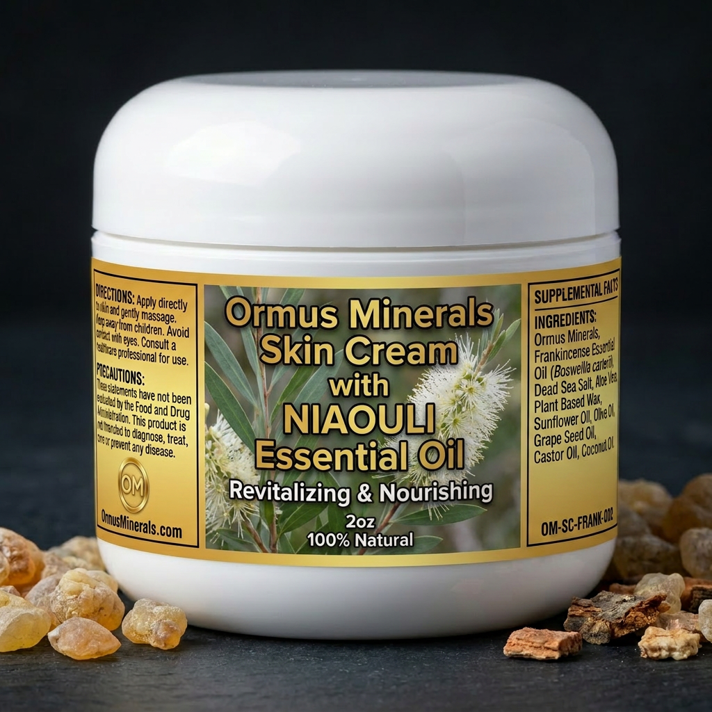 Ormus Minerals Skin Cream with Niaouli Essential Oil
