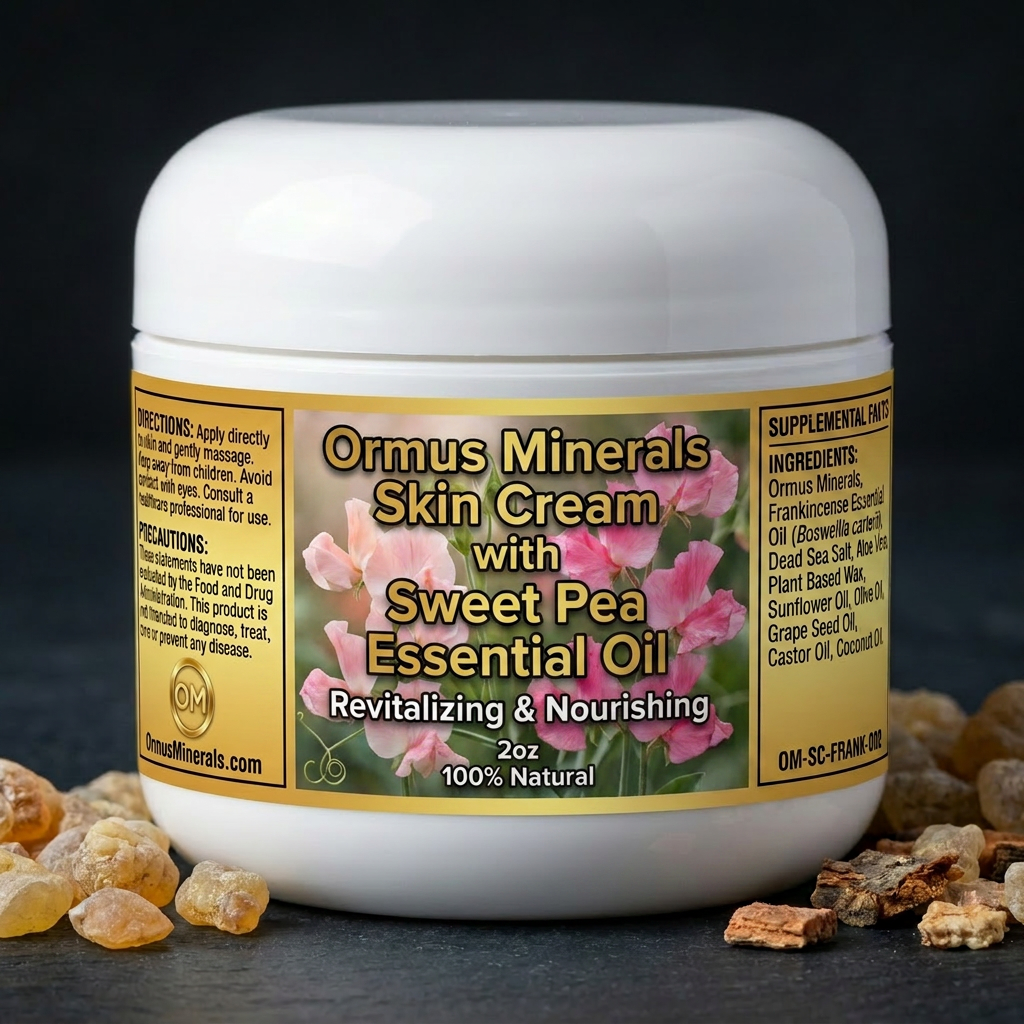 Ormus Minerals Skin Cream with Sweet Pea Essential Oil