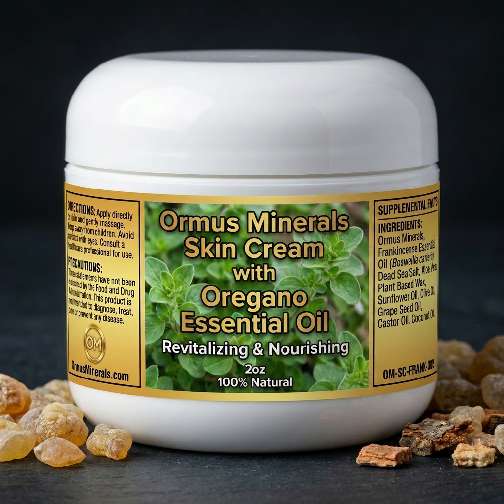 Ormus Minerals Skin Cream with Oregano Essential Oil