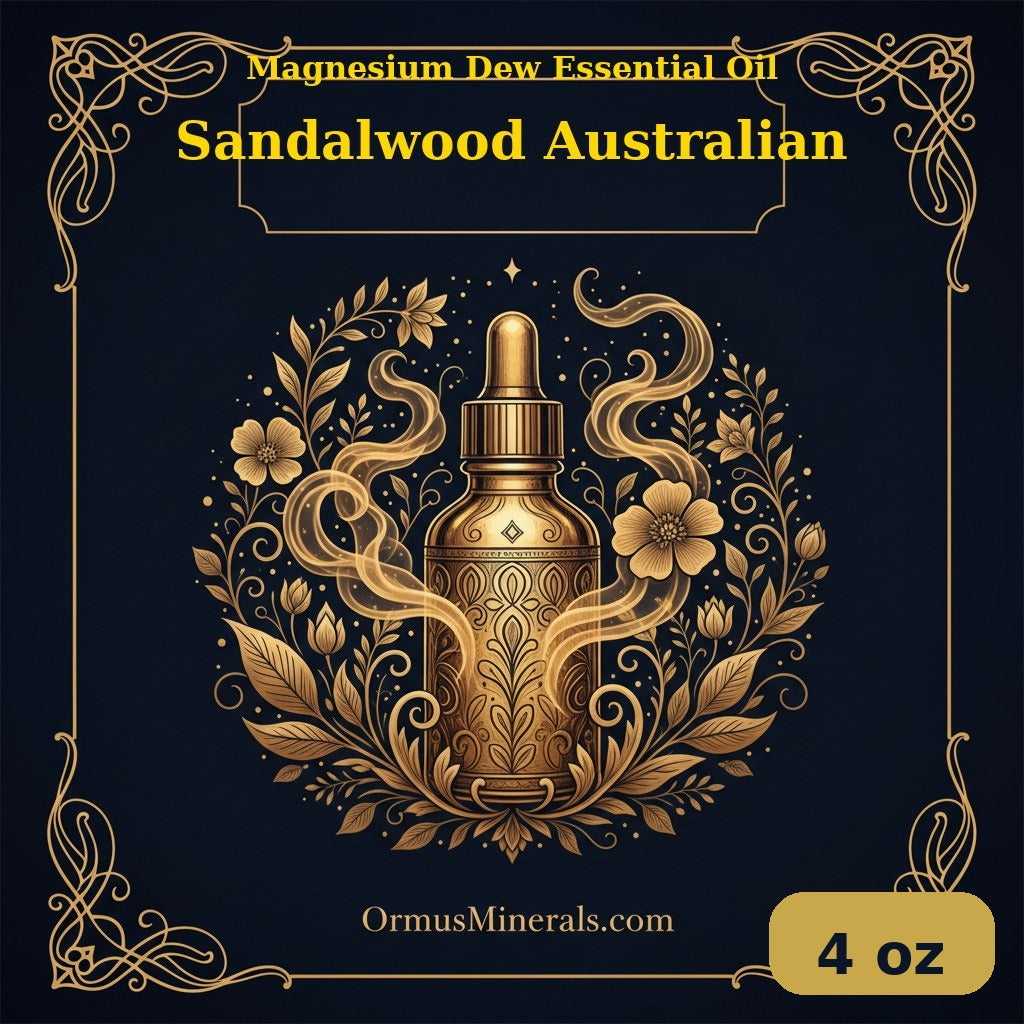 Ormus Magnesium Dew Essential Oil Sandalwood Australian 4oz | OrmusMinerals.com