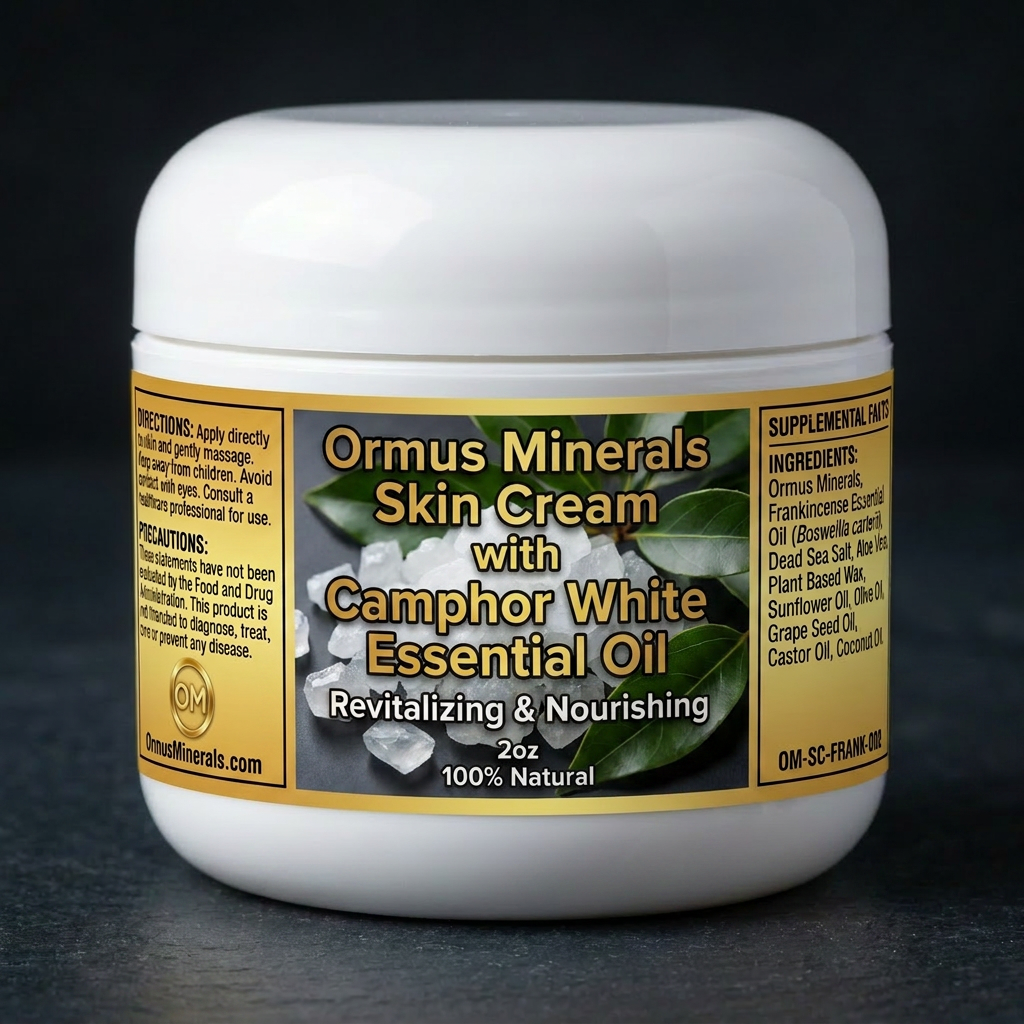 Ormus Minerals Skin Cream with Camphor White Essential Oil
