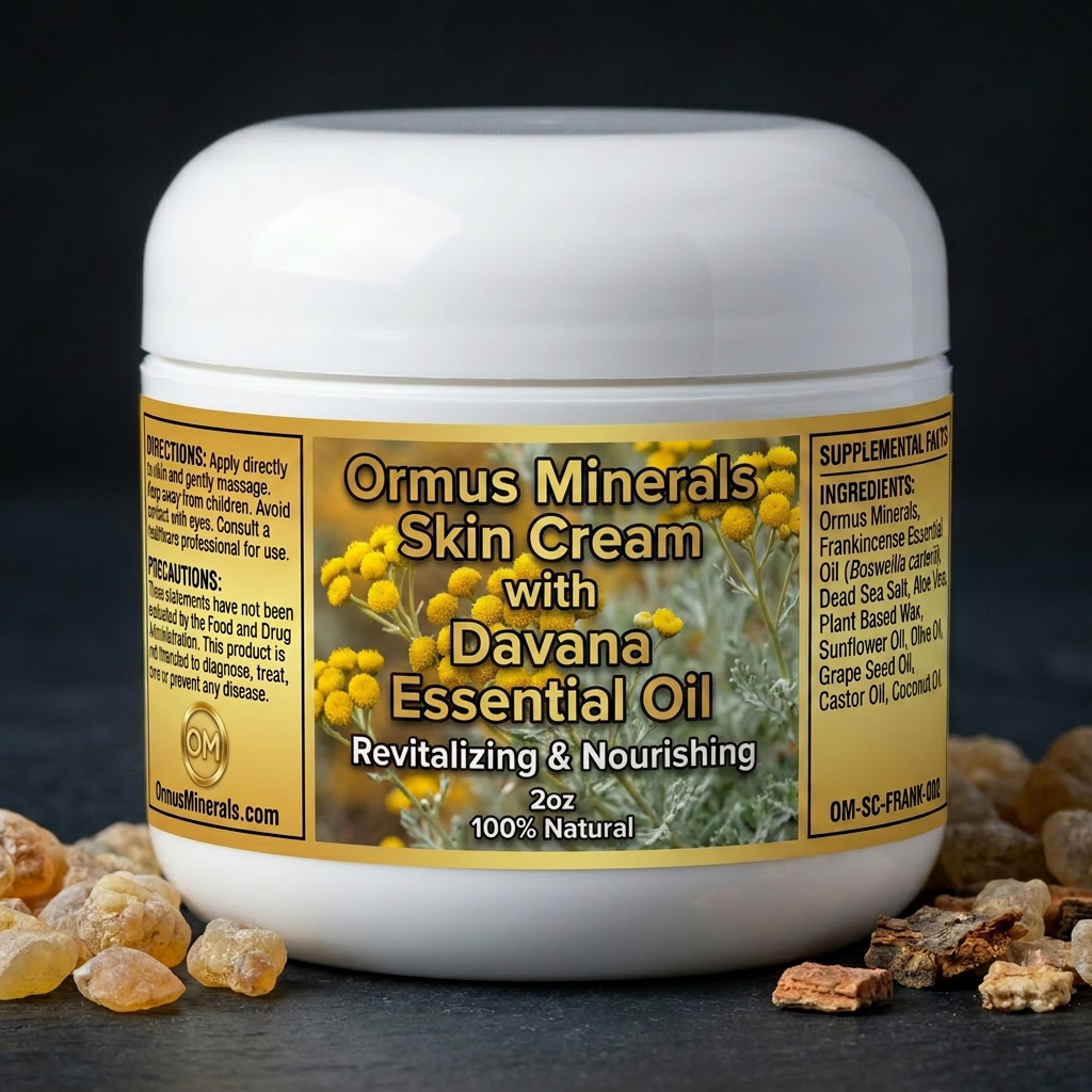Ormus Minerals Skin Cream with Davana Essential Oil