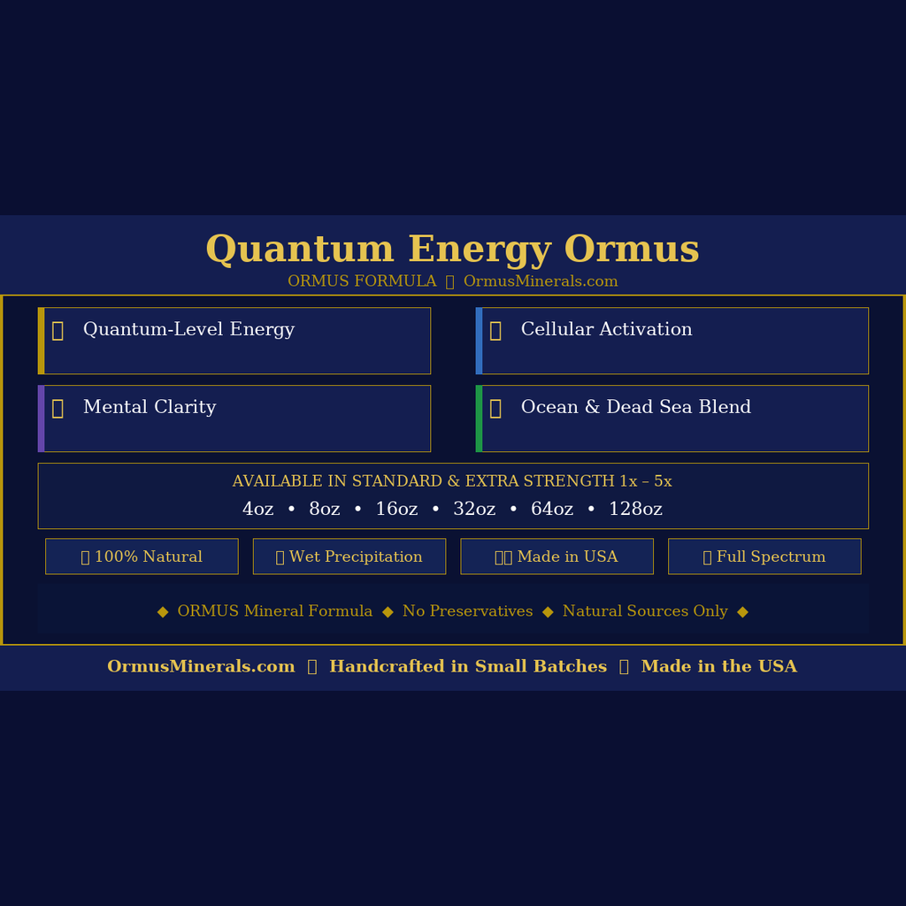 Quantum Energy Ormus Ormus 8oz Standard
