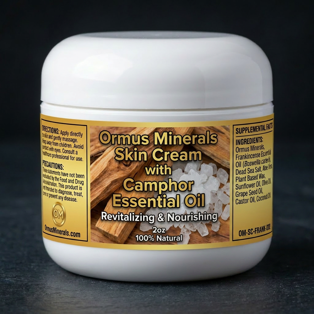 Ormus Minerals Skin Cream with Camphor Essential Oil