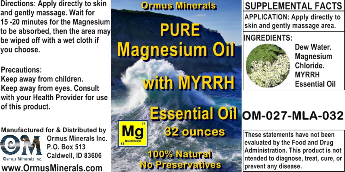 Pure Magnesium Oil w Esssential Oils