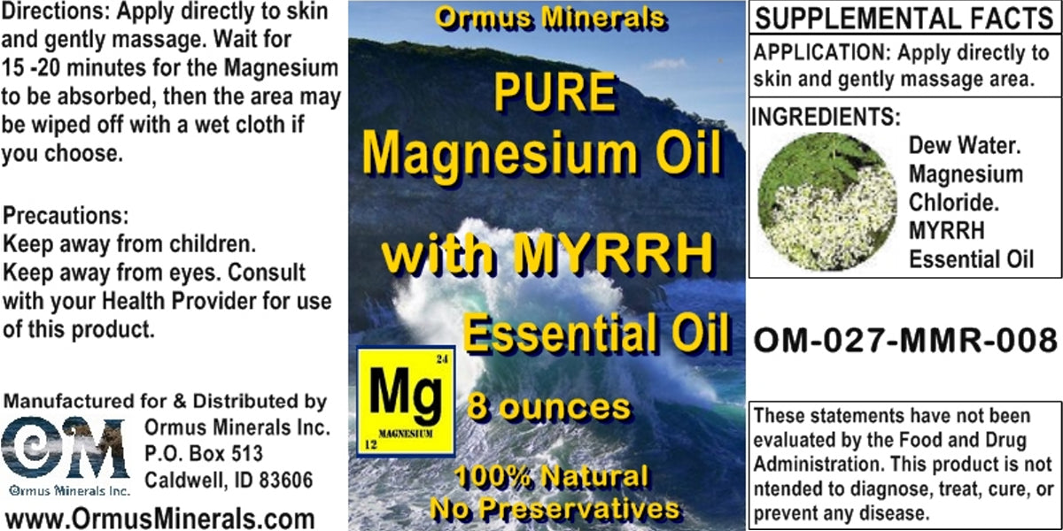 Pure Magnesium Oil w Esssential Oils