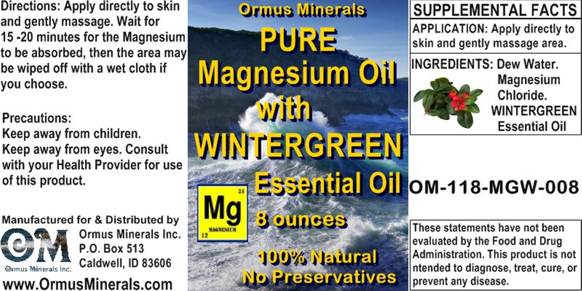 Pure Magnesium Oil w Esssential Oils