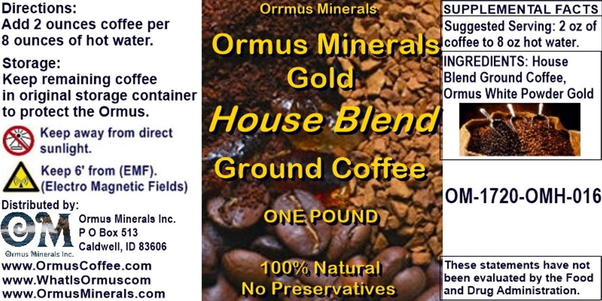Ormus Gold Coffee Medium House Blend