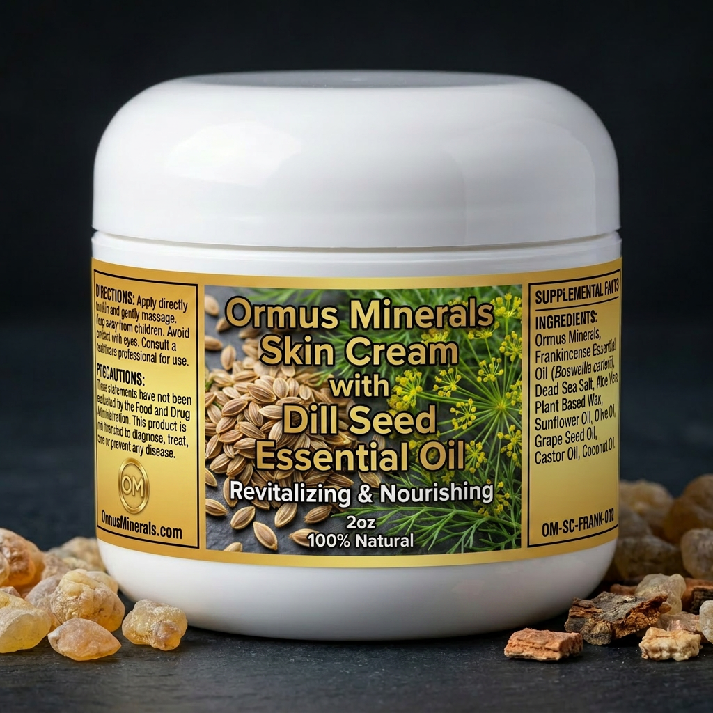 Ormus Minerals Skin Cream with Dill Seed Essential Oil