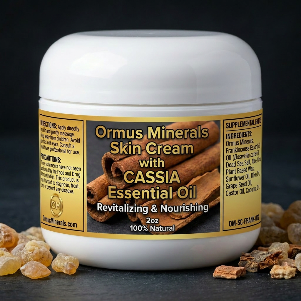Ormus Minerals Skin Cream with Cassia Essential Oil
